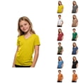thumbnail image 1 of Boys Girls V Neck Tshirts Summer Casual Lightweight Breathable Short Sleeve Basic T Shirts, 1 of 7