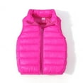 thumbnail image 1 of Boys Girls Vest Warm Winter Coat Fleece Winter Jacket Thicken Jacket Ea-Hot Pink-(8 Years), 1 of 7