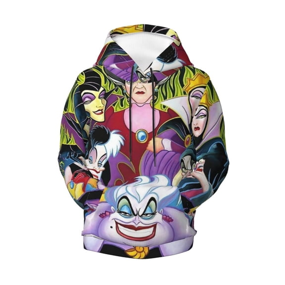 Boys Girls Vill-ain Bad Witche Pullover Hoodies 3D Print Novelty Colorful Kids Hoodie Sweatshirts With Pocket