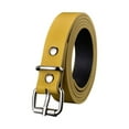 thumbnail image 1 of Boys Girls Vintage Retro Thin Waist Strap Children Leather Belt Pin Buckle Waistband Trouser Dress Belts YELLOW, 1 of 8