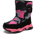 thumbnail image 1 of Boys Girls Warm Snow Boots Plush Lining Non-Slip Cold-Proof Cotton Boots Kids Winter Outdoor Sports Shoes (Toddler/Little Kid/Big Kid), 1 of 12