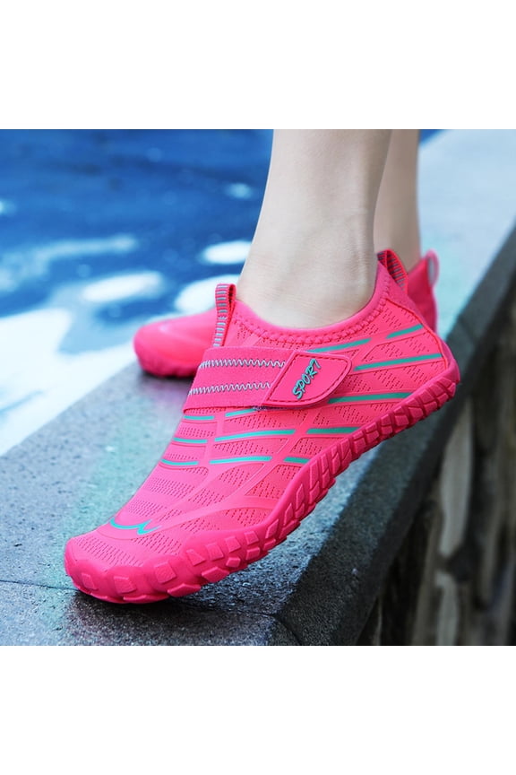 Boys Girls Water Shoes Barefoot Skin Socks Barefoot Swim Yoga Surf Shoes Kids Indoor Climbing Shoes,Color Hot Pink,Size 7.5