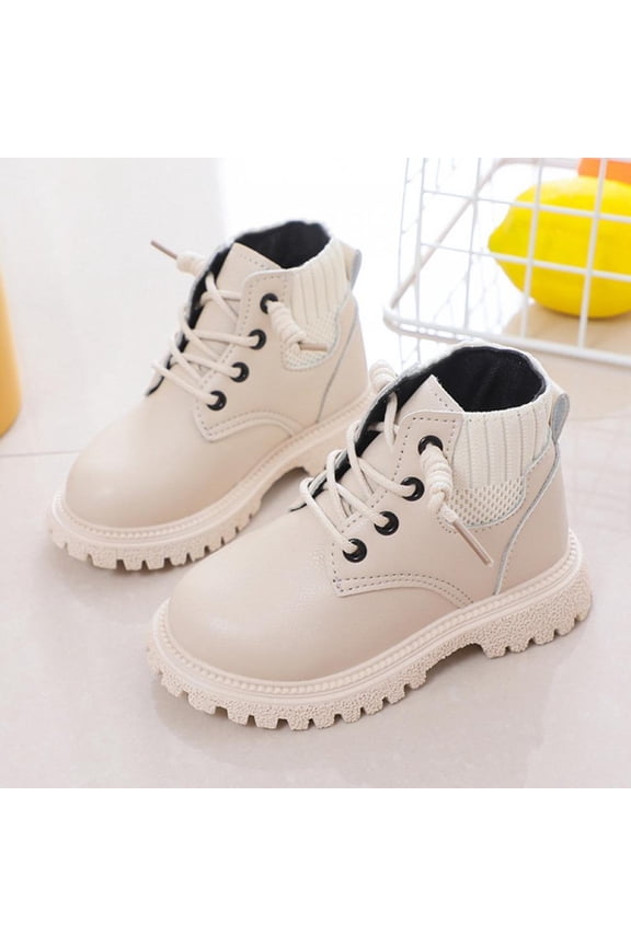 Boys Girls Waterproof Outdoor Ankle Boots Lace-Up Combat Boots for Kids (Toddler/Little Kid/Big Kid)