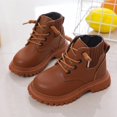 thumbnail image 1 of Boys Girls Waterproof Outdoor Ankle Boots Lace-Up Combat Boots for Kids (Toddler/Little Kid/Big Kid), 1 of 7