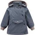 thumbnail image 1 of Boys Girls Waterproof Rain Jacket Coat Cotton Lined Raincoat Windproof Hoodies Outwear, 1 of 5