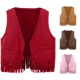 thumbnail image 1 of Boys Girls Western Cowboy Fringe Vest Tassel Waistcoat Party, 1 of 4