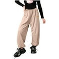 thumbnail image 1 of Boys Girls Wide Leg Stripe Side Pants Stretchy Track Pants with Pockets Lightweight Joggers Sweatpants for 3-14 Years, 1 of 6