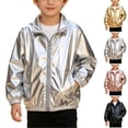 thumbnail image 1 of Boys Girls Windbreaker Winter Unisex 0-8Years Long Sleeve Turndown Collar Full Zip Warm Outerwear Casual Lightweight Coats, 1 of 10