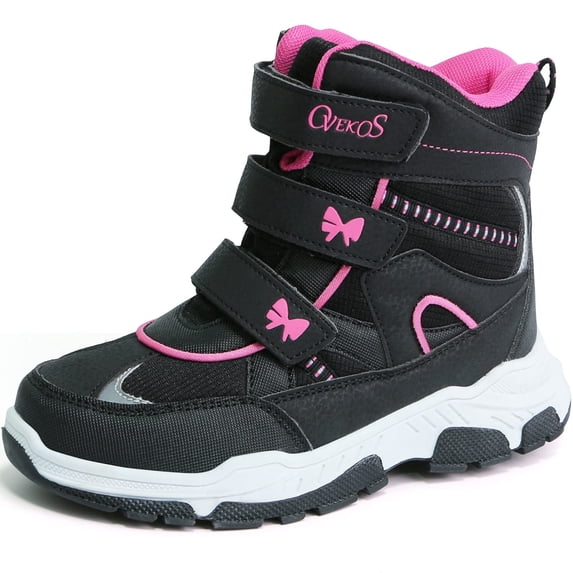 Boys Girls Winter Boots Warm Waterproof Kids Snow Boots Outdoor Anti-slip Ankle Boots Hiking Winter Shoes Suitable for All Seasons