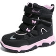 thumbnail image 1 of Boys Girls Winter Boots Warm Waterproof Kids Snow Boots Outdoor Anti-slip Ankle Boots Hiking Winter Shoes Suitable for All Seasons, 1 of 7