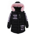 thumbnail image 1 of Boys Girls Winter Coat Toddler Long Heavyweight Puffer Jacket Parka Coat Thicken Ski Jacket With Fu𝐫 Trim Hood, 1 of 4
