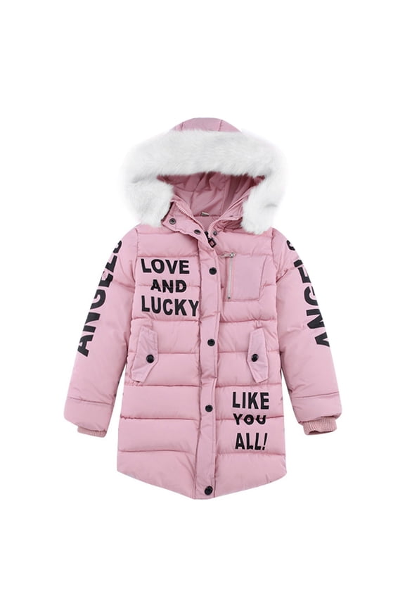 Boys Girls Winter Coat Toddler Long Heavyweight Puffer Jacket Parka Coat Thicken Ski Jacket With Fu𝐫 Trim Hood