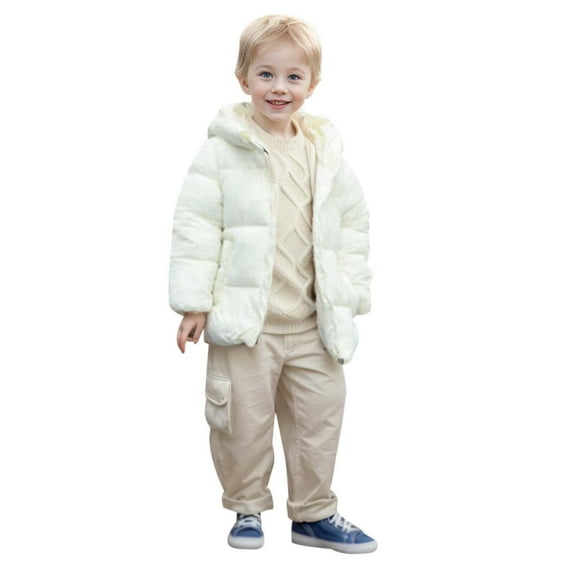 Boys Girls Winter Coats Girls Warm Hooded Jacket Clothes Lightweight Puffer Jacket for Kids Snow Jacket Down Snow Jacket Coat Outerwear