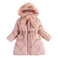 thumbnail image 1 of Boys Girls Winter Coats Hooded Parka Coat Puffer Jacket Windproof Snowsuit Overcoat Girls Outerwear Clothes, 1 of 4