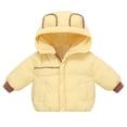 thumbnail image 1 of Boys Girls Winter Coats Kids Lightweight Padded Jacket Bear Hooded Outerwear Toddler Clothes 1-6Years, 1 of 9