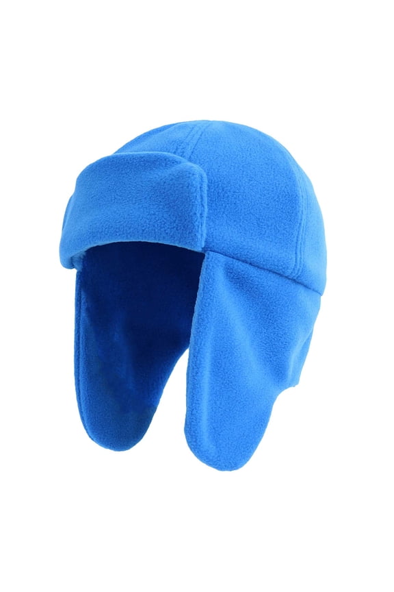 Boys Girls Winter Hat for Toddler Fleece Lined Kids Windproof Trapper Hat with Earflap Warm Hats for Cold Weather Blue for 2-4 Years