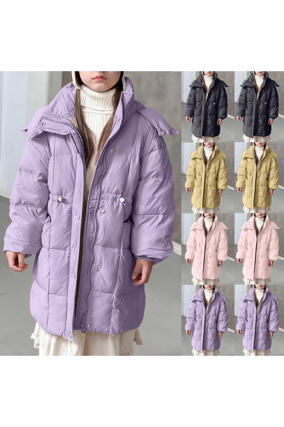Boys Girls Winter Outerwear Kids Winter Wave Quilted Lightweight Liner Jacket, Boys Girls Warm Uniform Inner Outerwear Cold Weather Coat,Black