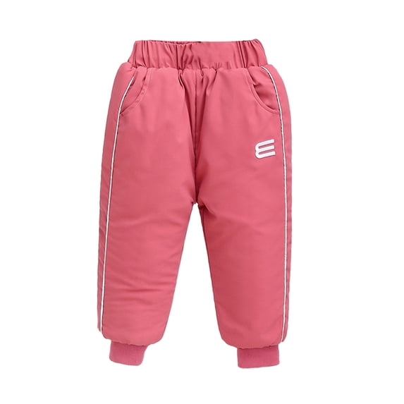 Boys Girls Winter Pants Fleece Lined Thicken Trousers Warm Jogger Pant Athletic Cuff Sweatpants with Pocket Casual Fashion 2-8 Years