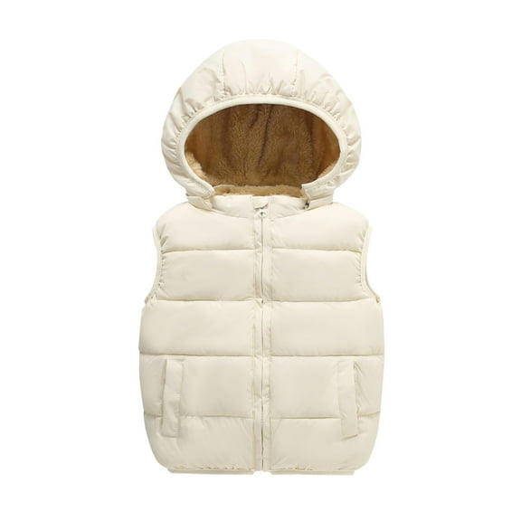 Boys Girls Winter Puffer Down Vest Sleeveless Jacket Warm Padded Vest Waistcoat Outwear Toddler Boys Girls Fall Outfits for Boys And Girls Size 2-3