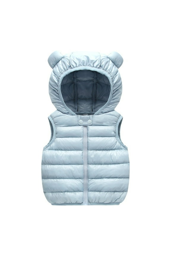 Boys Girls Winter Puffer Down Vest Sleeveless Jacket Warm Thick Liner Jacket Waistcoats Outwear Toddler Boys Girls Fall Outfits for Toddler Kids 8-9 Years