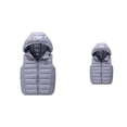 thumbnail image 1 of Boys Girls Winter Puffer Vest, Warm Sleeveless Hooded Jacket for Toddlers Kids, Lightweight Quilted Zip-Up Down Coat Outerwear, 1 of 7
