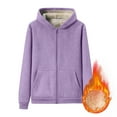 thumbnail image 1 of Boys Girls Winter Warm Sherpa Lined Zip Up Sweatshirt,Kids Toddler Jacket Baby Boys Girls Winter Windproof Hooded Coat Warm Fall Outfits, 1 of 9
