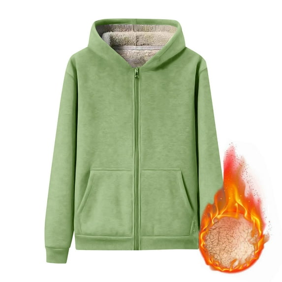 Boys Girls Winter Warm Sherpa Lined Zip Up Sweatshirt,Toddler Kids Boys Girls Winter Fleece Padded Jacket Hooded Zip Jacket Coat