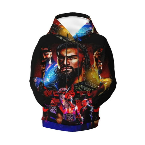 Boys Girls Wres-Tler Jey Us-0 Hoodie 3d Printed Cartoon Anime Long Sleeve Hooded Pullover Sweatshirt With Pocket For Teens