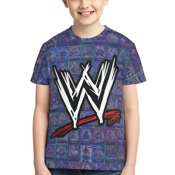Boys Girls Wwe Shirt Graphic T-Shirt Crewneck Short Sleeve 3d Colorful Tops Tees