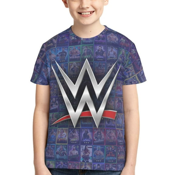 Boys Girls Wwe Shirt Graphic T-Shirt Crewneck Short Sleeve 3d Colorful Tops Tees