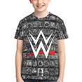 thumbnail image 1 of Boys Girls Wwe Shirt Graphic T-Shirt Crewneck Short Sleeve 3d Colorful Tops Tees, 1 of 7