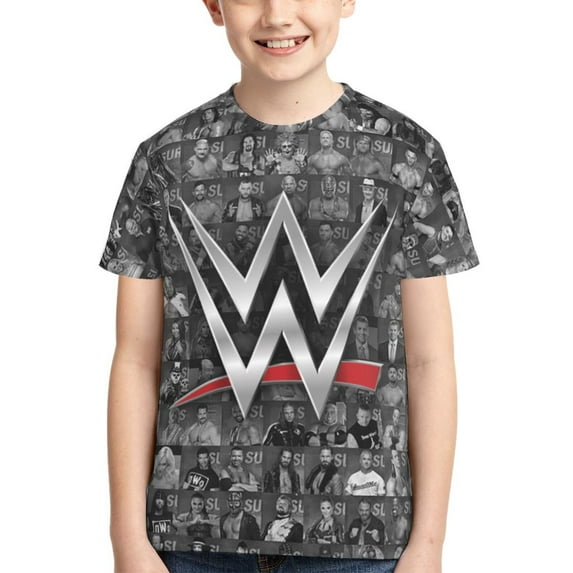 Boys Girls Wwe Shirt Graphic T-Shirt Crewneck Short Sleeve 3d Colorful Tops Tees