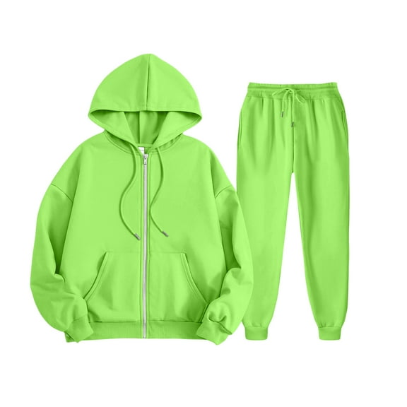 Boys Girls Zip Up Sweatsuit, Functional and Stylish for Easy On/Off, Great for Temperature Regulation During Outdoor Play or Car Rides.,Fluorescent Green,160