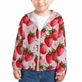 Boys Girls Zip Up Hoodie, Strawberry funny Kids Athletic Hoodie Dry Fit