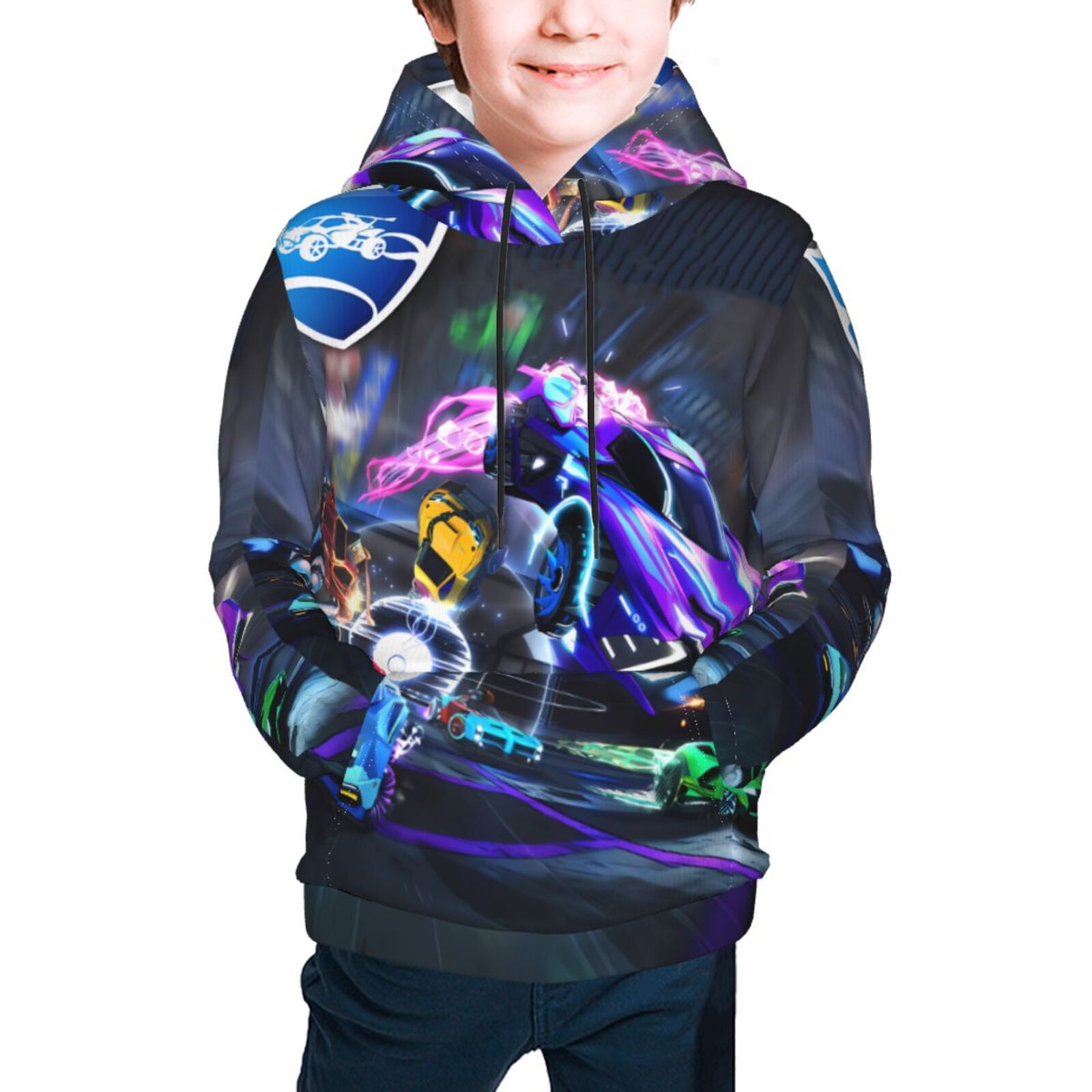 Boys Girls rocket league Hoodies 3D Printed Hooded Sweatshirts