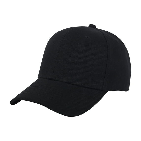 Boys and Girls's Classic Plain Cotton Baseball Hat, Lightweight Sun Protection Cap for Boys and Girls and Toddlers, Adjustable Solid Color Sport Hat Black