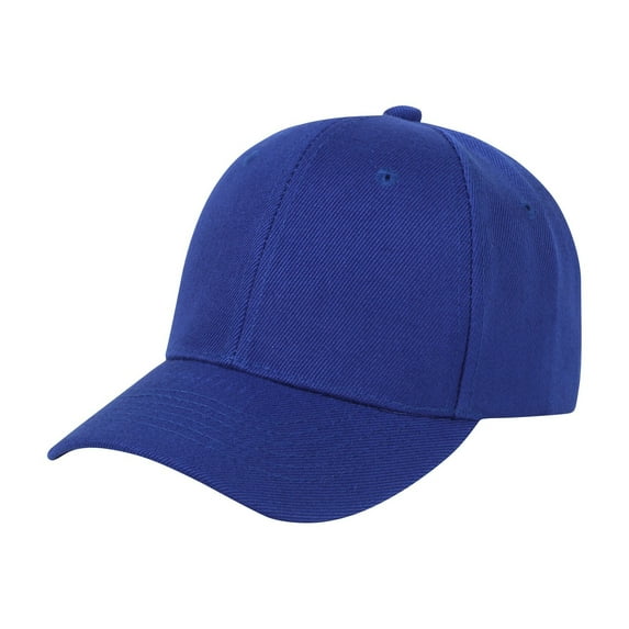 Boys and Girls's Classic Plain Cotton Baseball Hat, Lightweight Sun Protection Cap for Boys and Girls and Toddlers, Adjustable Solid Color Sport Hat Blue
