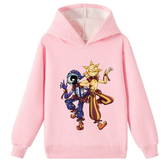 Boys Girls sundrop and moondrop Brushed Hoodies Loose Sweatshirts Graphic Print Winter Hooded Tops