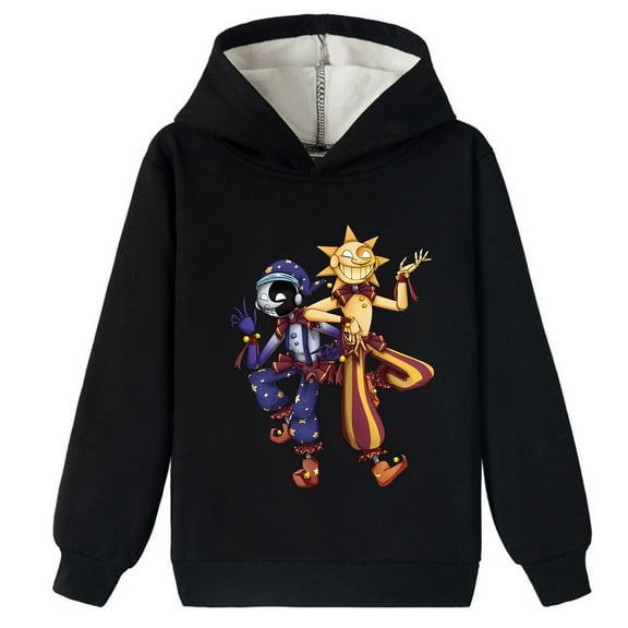 Boys Girls sundrop and moondrop Brushed Hoodies Loose Sweatshirts Graphic Print Winter Hooded Tops