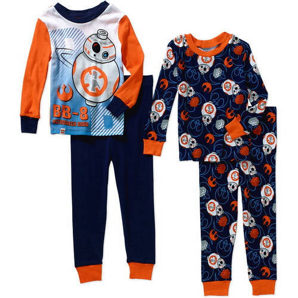 Boys' Glow in the Dark 4 Piece Cotton Pajama Sleepwear Set, Available ...