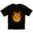 thumbnail image 1 of Boys Glowing Black Pumpkin T-Shirt Halloween Jack-O-Lantern Tee Shirt XXL 18, 1 of 1