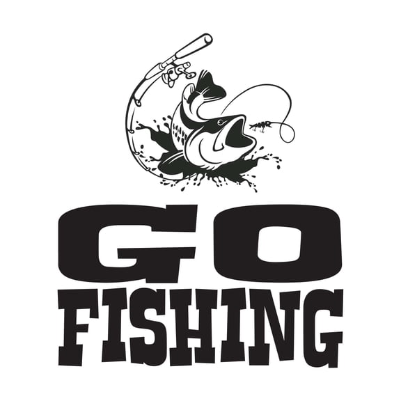 Boys Go fishing Cute Sports Wall Decal Decoration Marine Sea Life Nautical Sailor Vinyl Wall Decal Lasts Years and Easily Removable - Size: 9 In(W) x 10 In(H)