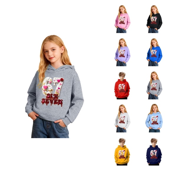 Boys Graphic Print Hooded Sweatshirt Long Sleeve Pullover Casual Playwear For Kids Youth