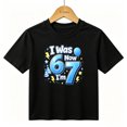 thumbnail image 1 of Boys Graphic T-Shirt 67 Birthday Party Balloons I Was 6 Now I'm 7 Kids Tees 100% Cotton Short Sleeve Tops Ages 4-13Y, 1 of 4
