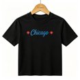 thumbnail image 1 of Boys Graphic T-Shirt Chicago City Retro Script Kids Tees 100% Cotton Short Sleeve Tops Ages 4-13Y, 1 of 4