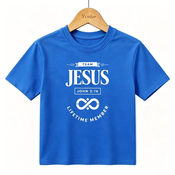 Boys Graphic T-Shirt Christian Faith Team Jesus Kids Tees 100% Cotton Short Sleeve Tops Ages 4-13Y