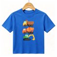 thumbnail image 1 of Boys Graphic T-Shirt Construction Trucks Dumper Kids Tees 100% Cotton Short Sleeve Tops Ages 4-13Y, 1 of 4