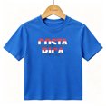 thumbnail image 1 of Boys Graphic T-Shirt Costa Rica Country Pride Retro Typography Kids Tees 100% Cotton Tops Ages 4-13Y, 1 of 4