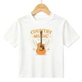 thumbnail image 1 of Boys Graphic T-Shirt Country Music Guitar Wings Kids Tees 100% Cotton Short Sleeve Tops Ages 4-13Y, 1 of 4