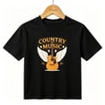 thumbnail image 1 of Boys Graphic T-Shirt Country Music Guitar Wings Kids Tees 100% Cotton Short Sleeve Tops Ages 4-13Y, 1 of 4